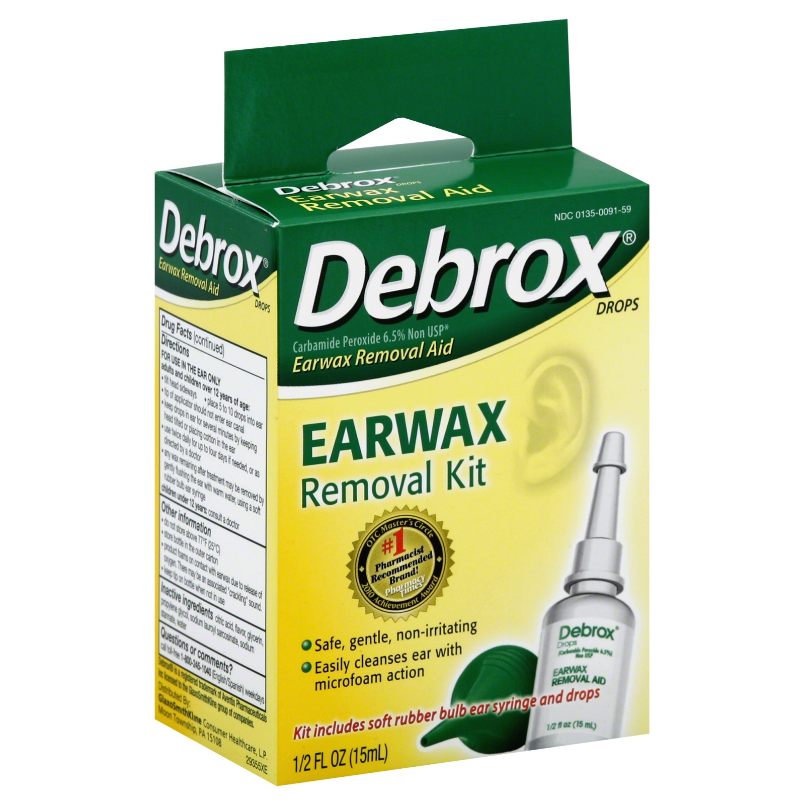 slide 1 of 1, Debrox Ear Wax Removal Kit, 0.5 oz