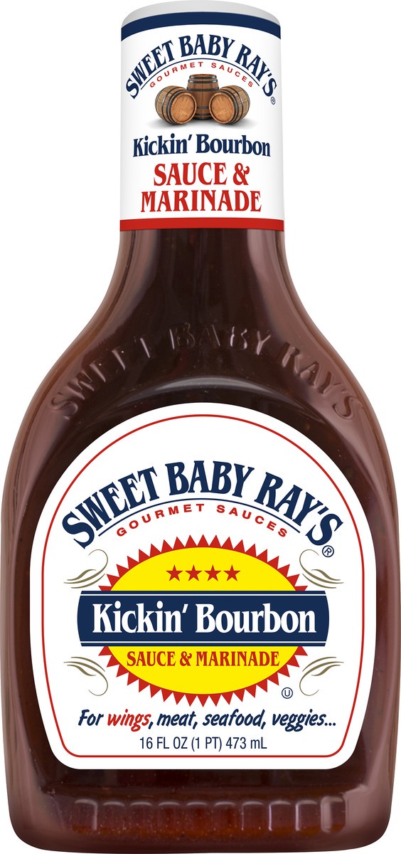 slide 9 of 9, Sweet Baby Ray's Kickin' Bourbon Sauce & Marinade 16 oz, 16 oz