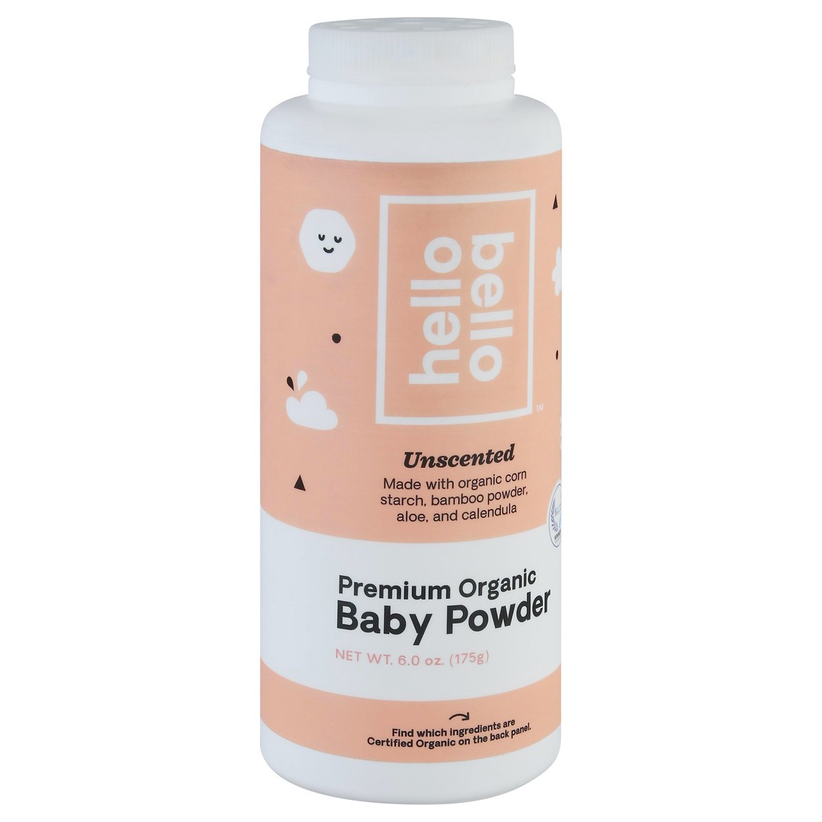 slide 9 of 9, Hello Bello Unscented Premium Organic Baby Powder 6.0 oz, 6.1 oz