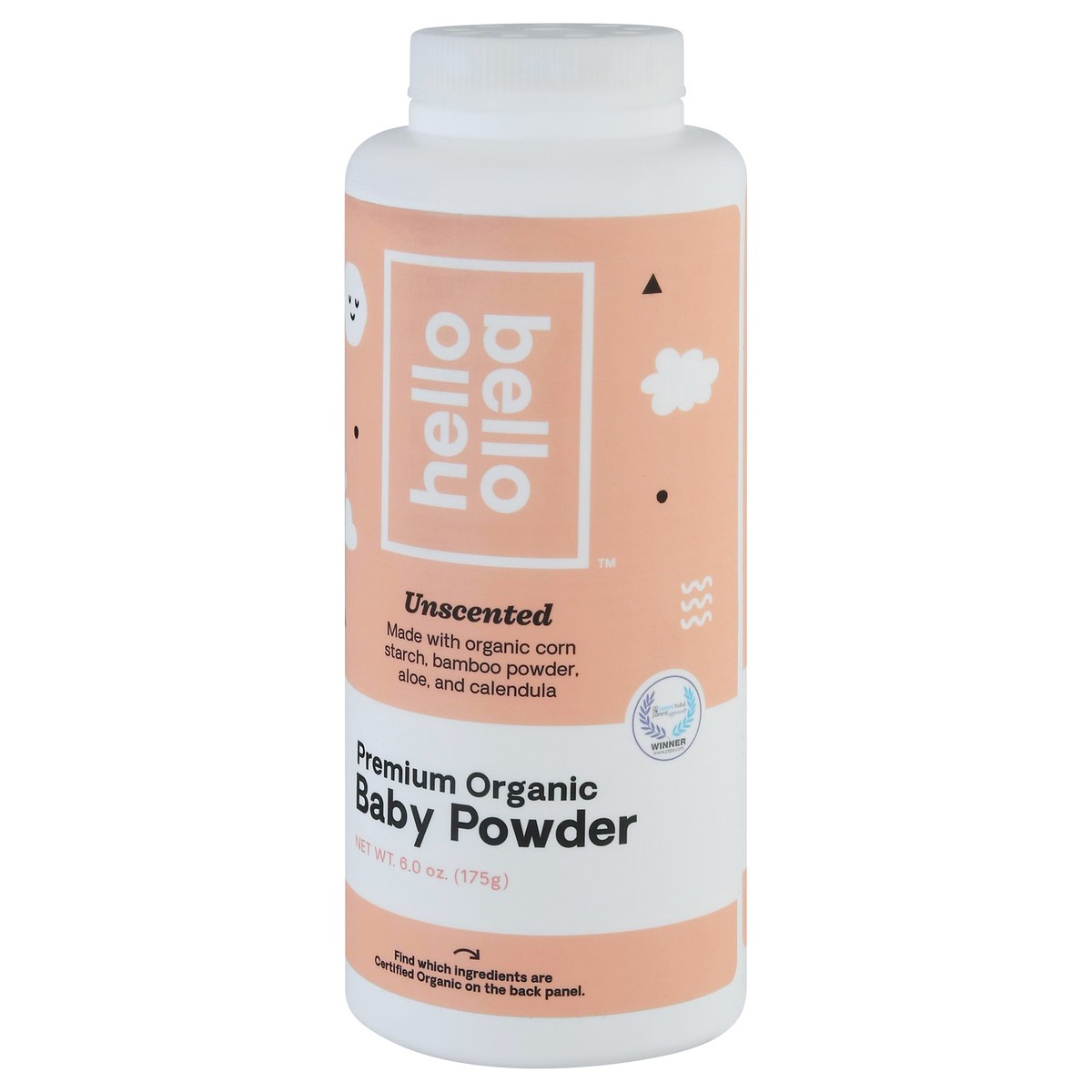 slide 2 of 9, Hello Bello Unscented Premium Organic Baby Powder 6.0 oz, 6.1 oz