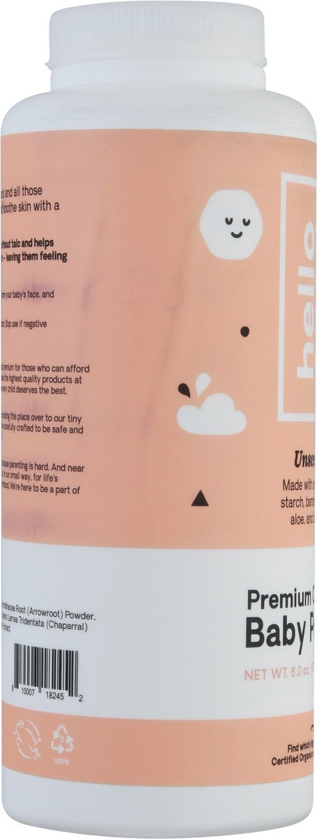 slide 6 of 9, Hello Bello Unscented Premium Organic Baby Powder 6.0 oz, 6.1 oz