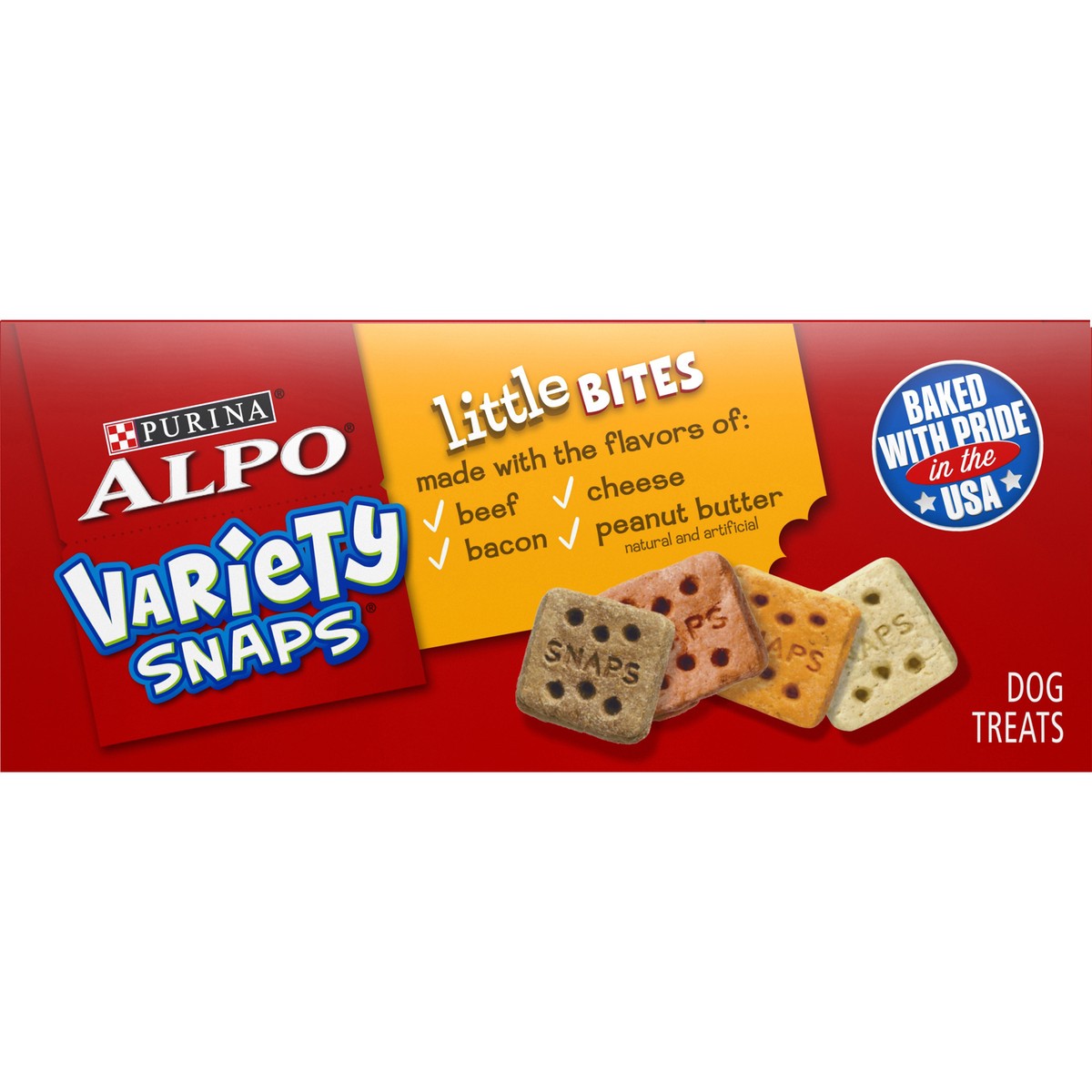 slide 5 of 9, ALPO Purina Alpo Variety Snaps Little Bites Beef, Bacon, Cheese & Peanut Butter Flavor Dog Treats - 32oz, 32 oz