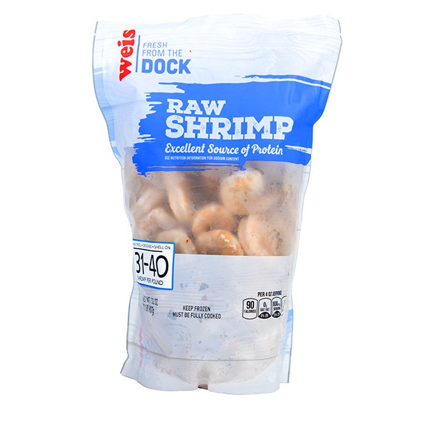 slide 1 of 1, 31/40 Count, Farm Raised, Raw Large Easy Peel Shrimp, 2 lb