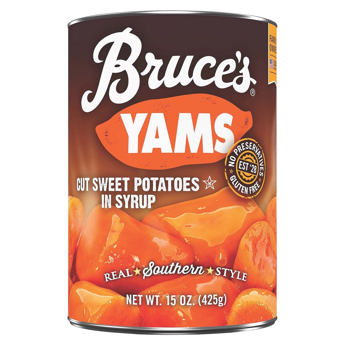 slide 1 of 1, Bruce's Cut Sweet Potatoes in Syrup Yams 15 oz, 15 oz