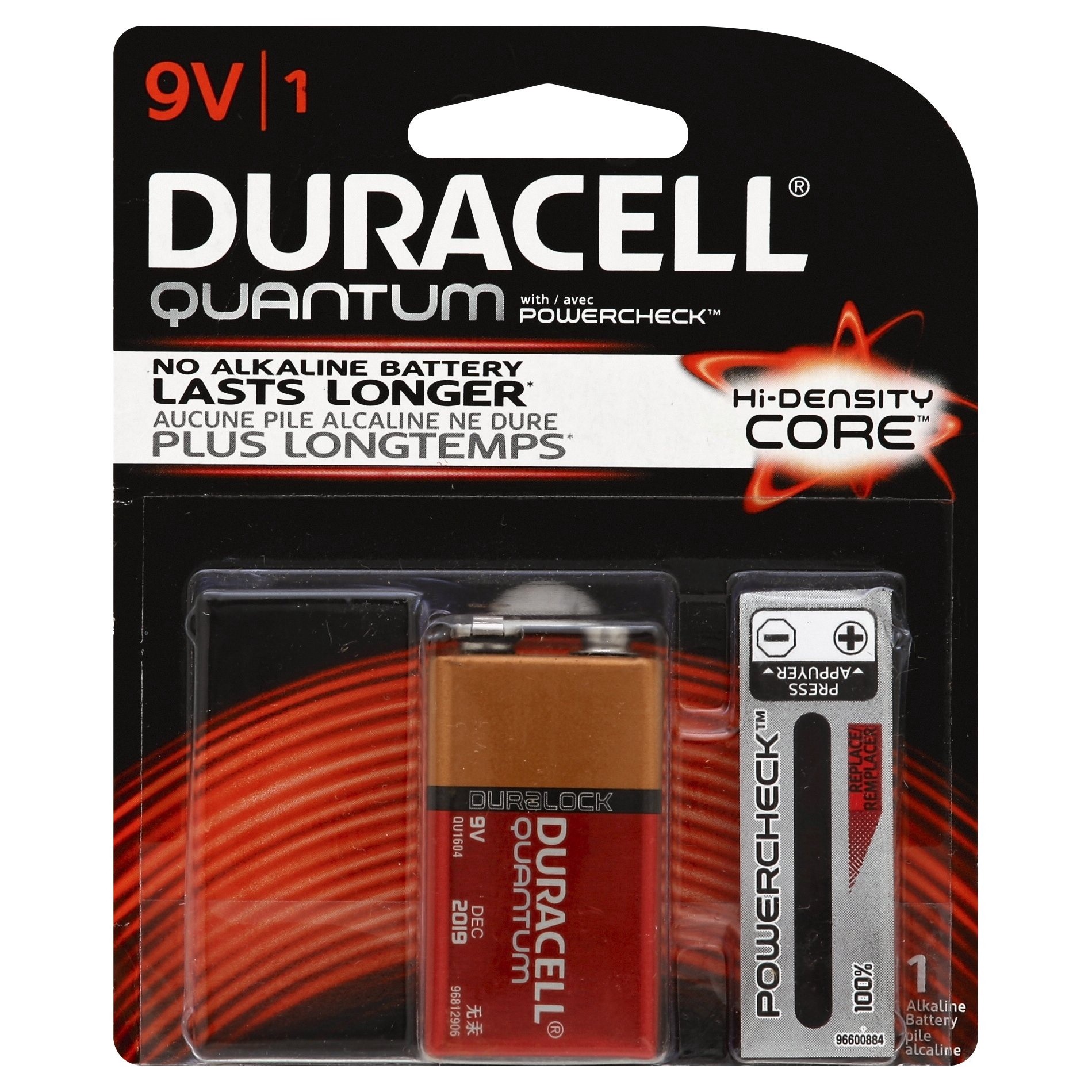 slide 1 of 3, Duracell Quantum 9 Volt Battery, 1 ct