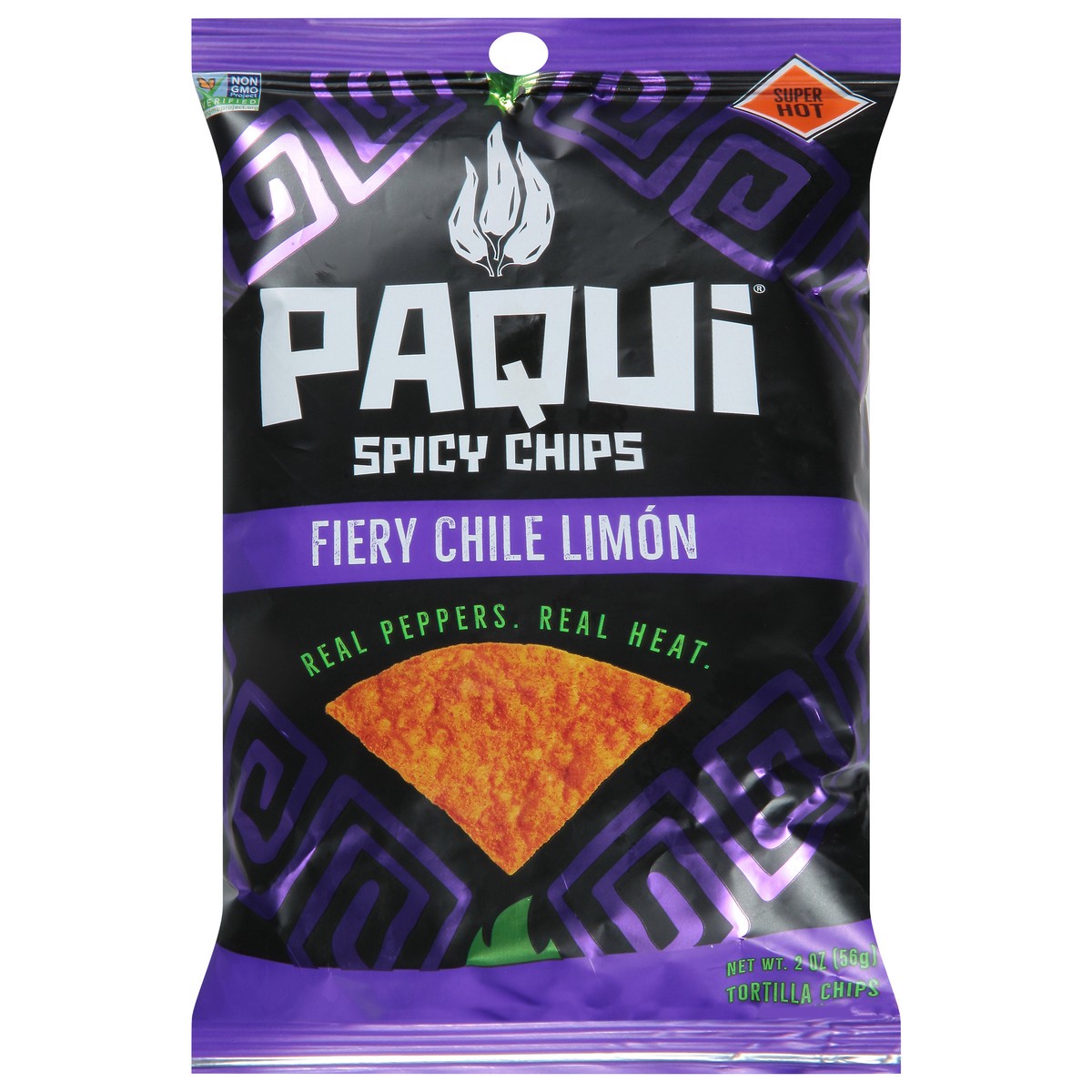 slide 1 of 8, Paqui Spicy Fiery Chile Limon Tortilla Chips 2 oz, 2 oz