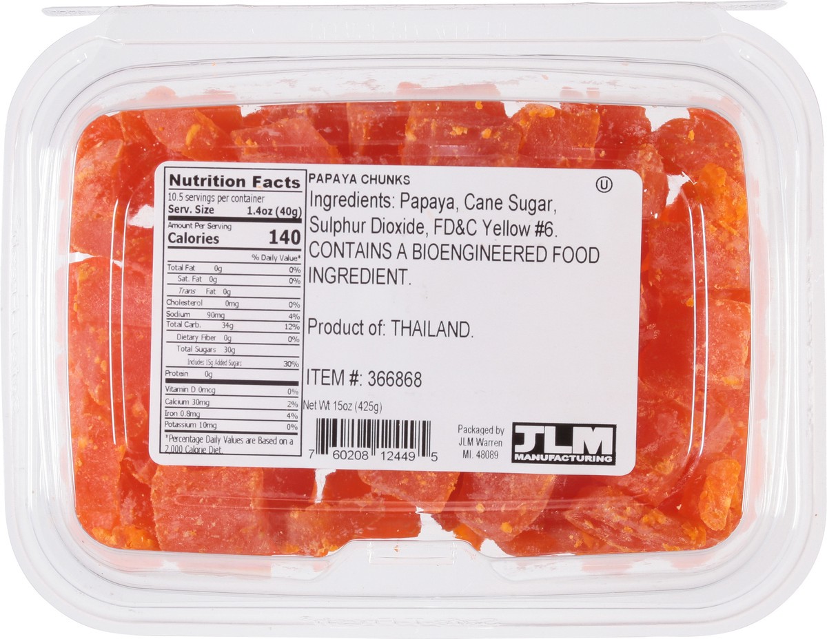 slide 6 of 12, JLM Manufacturing Chunks Papaya 15 oz, 15 oz