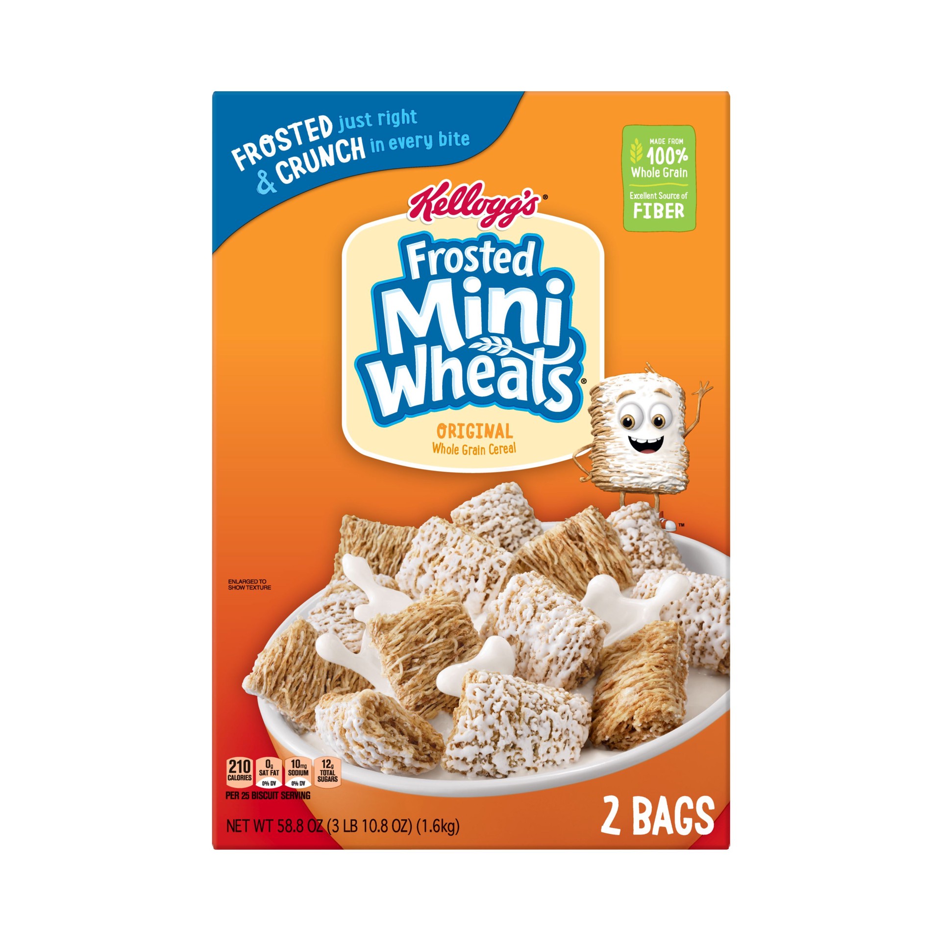 slide 3 of 5, Kellogg's Frosted Mini-Wheats Original Breakfast Cereal, 58.8 oz