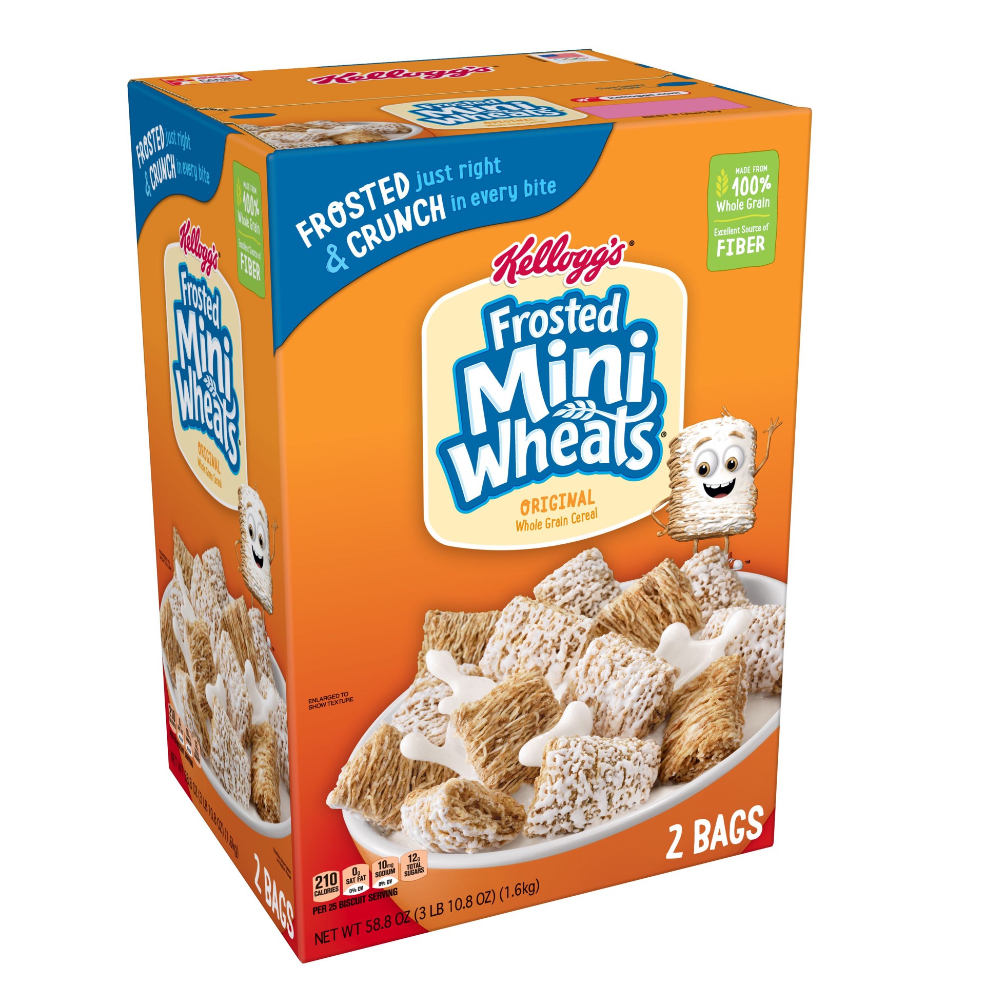 slide 1 of 5, Kellogg's Frosted Mini-Wheats Original Breakfast Cereal, 58.8 oz
