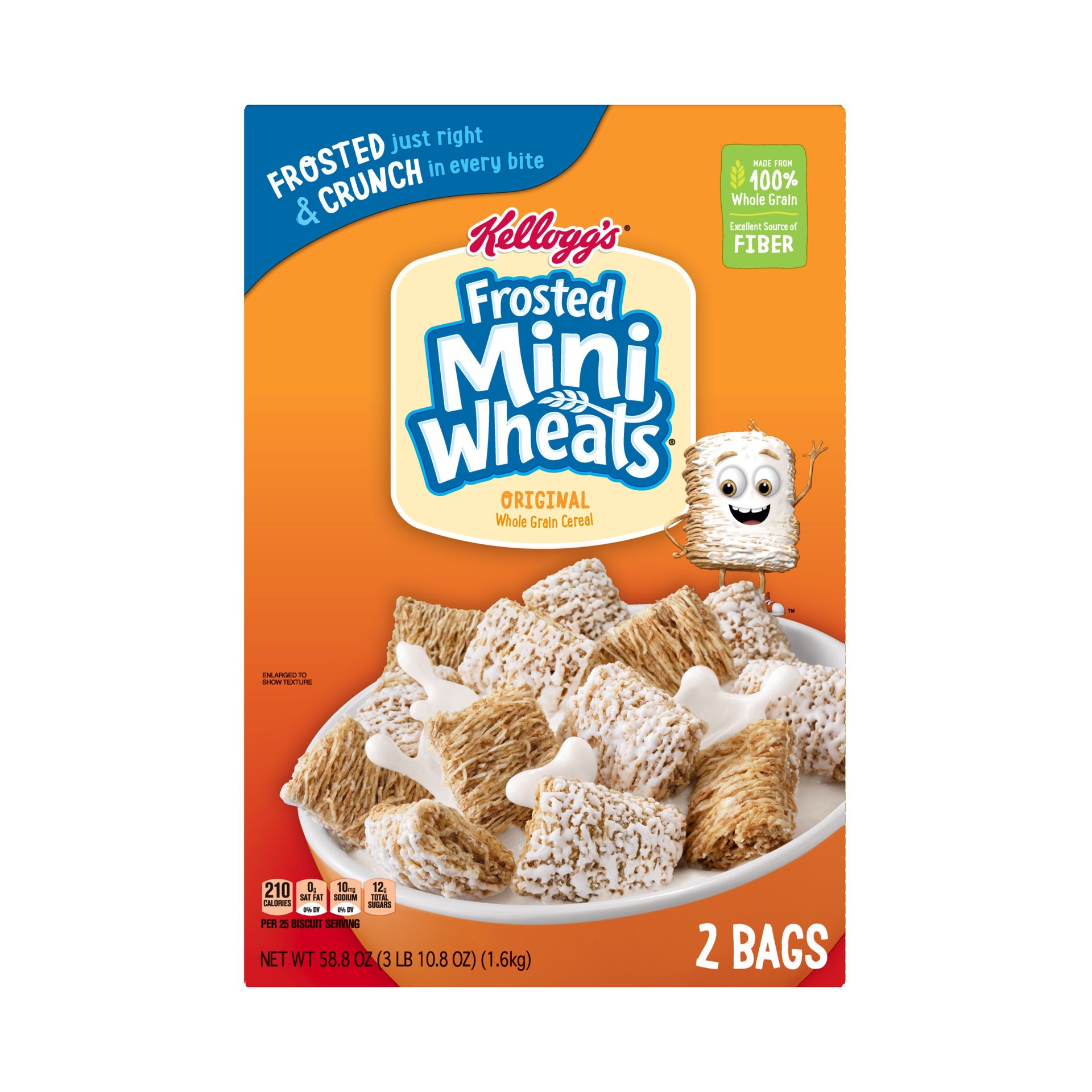 slide 4 of 5, Kellogg's Frosted Mini-Wheats Original Breakfast Cereal, 58.8 oz