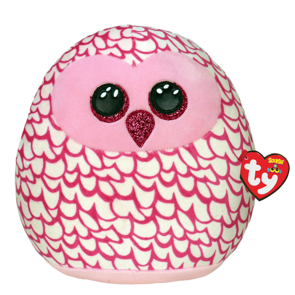 slide 1 of 1, TY Pinky - Pink Owl Squish A Boos Plush, 1 ct