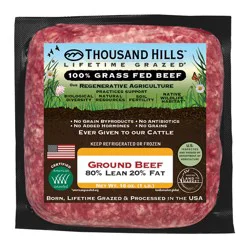 Thousand Hills Cattle Company 80% Lean 20% Fat Ground Beef