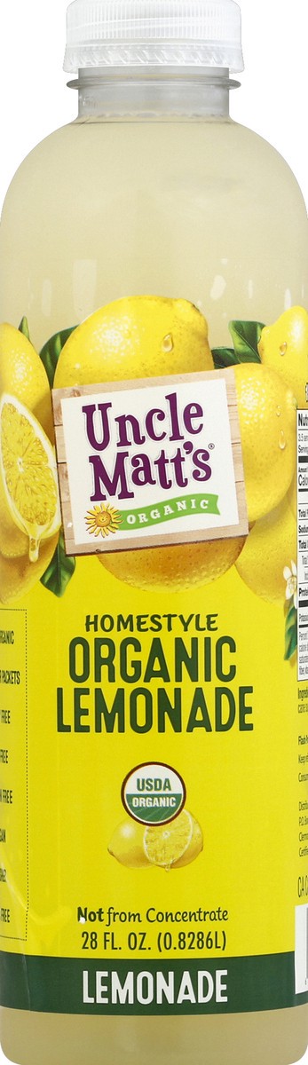slide 4 of 4, Uncle Matt's Organic Homestyle Lemonade, 28 fl oz
