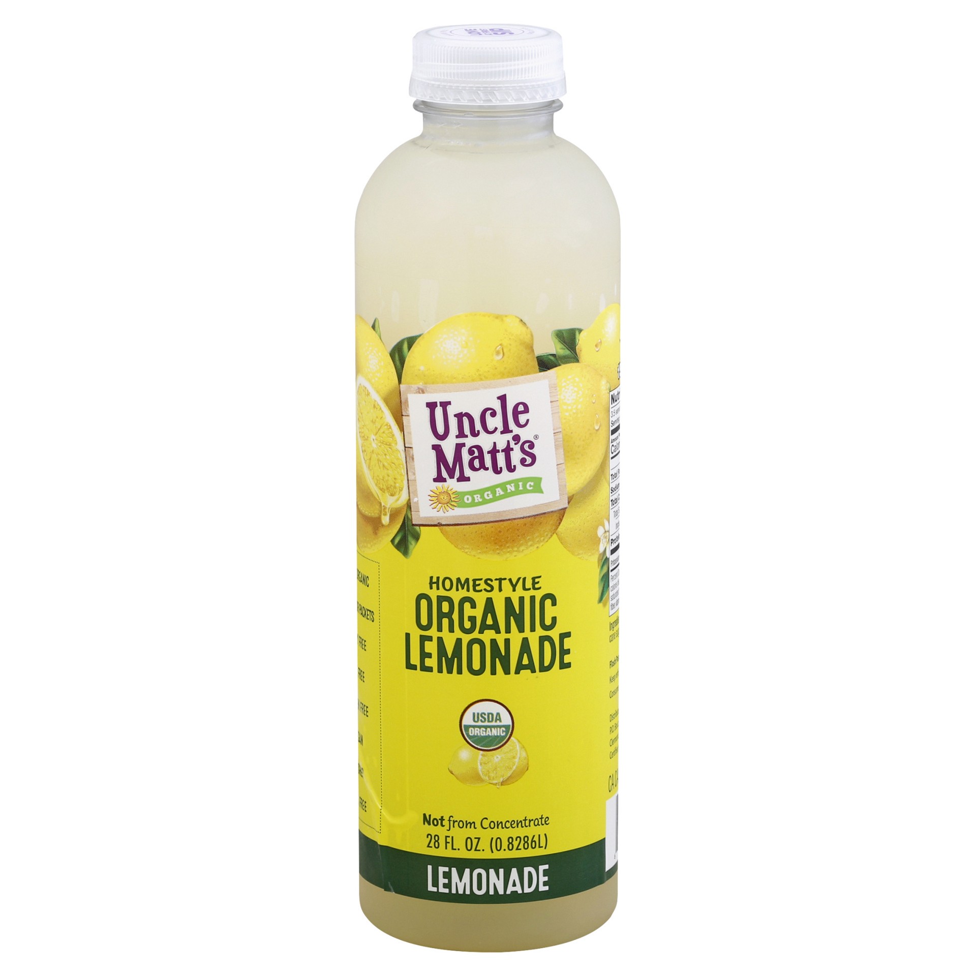 slide 1 of 4, Uncle Matt's Organic Homestyle Lemonade, 28 fl oz