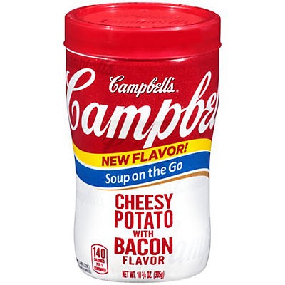 slide 1 of 4, Campbell's Soup on the Go Cheesy Potato with Bacon Flavor Soup 10.9 oz., 10.75 oz