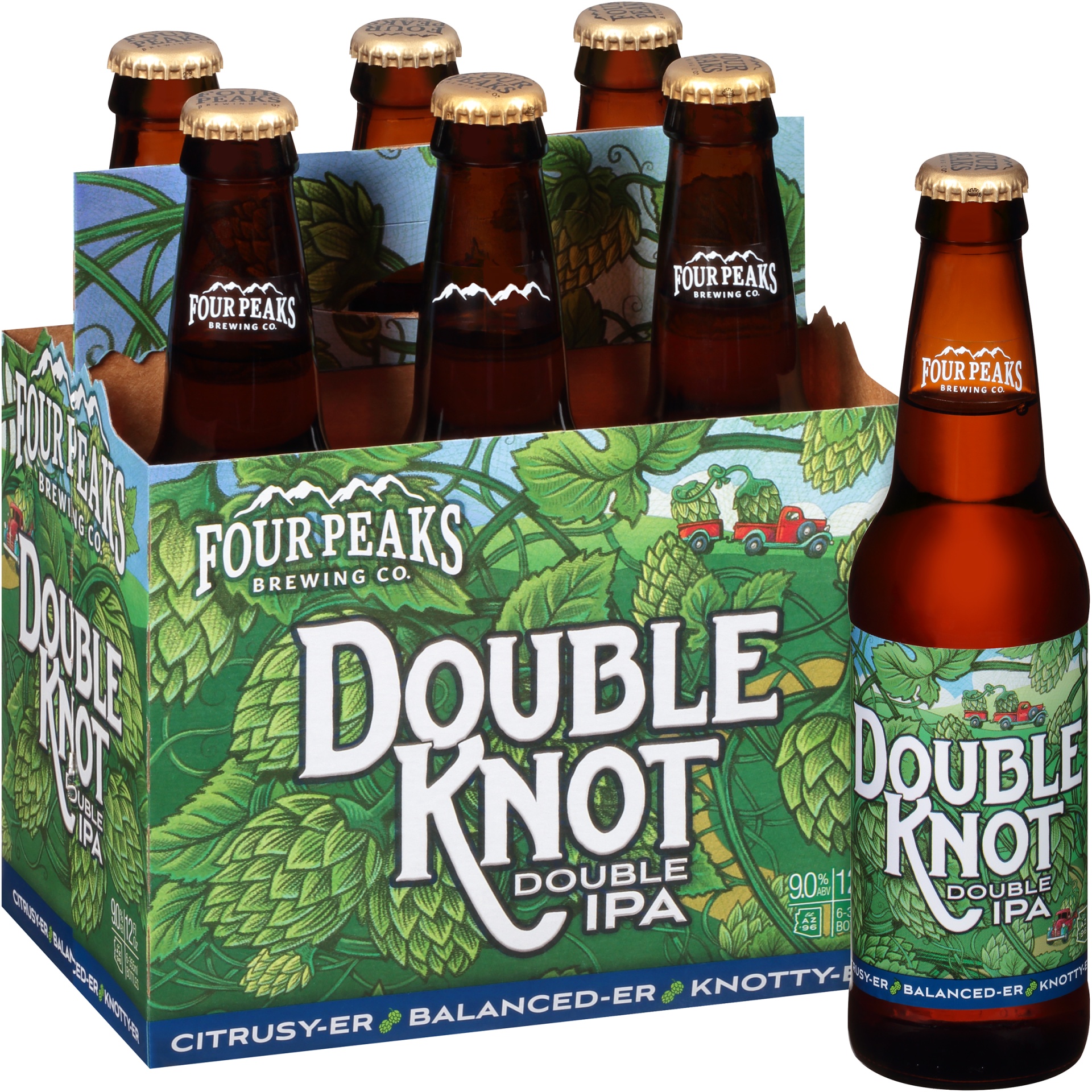 slide 1 of 6, Four Peaks Double Knot Double IPA Craft Beer Beer, 6 ct; 12 oz