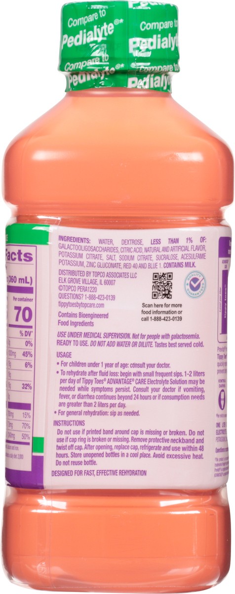 slide 13 of 14, Tippy Toes Electrolyte Solution Advantage Care Strawberry Lemonade, 33.8 fl oz