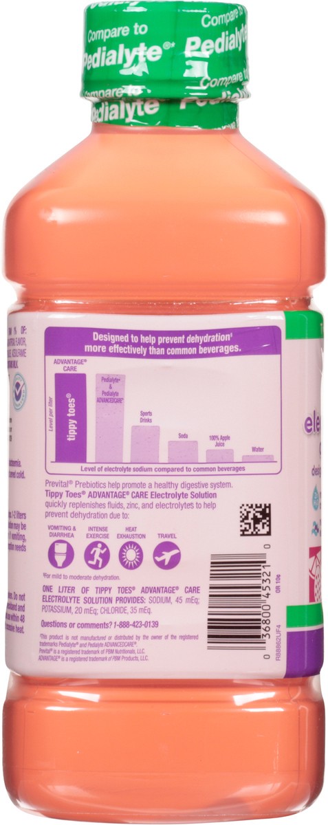 slide 2 of 14, Tippy Toes Electrolyte Solution Advantage Care Strawberry Lemonade, 33.8 fl oz