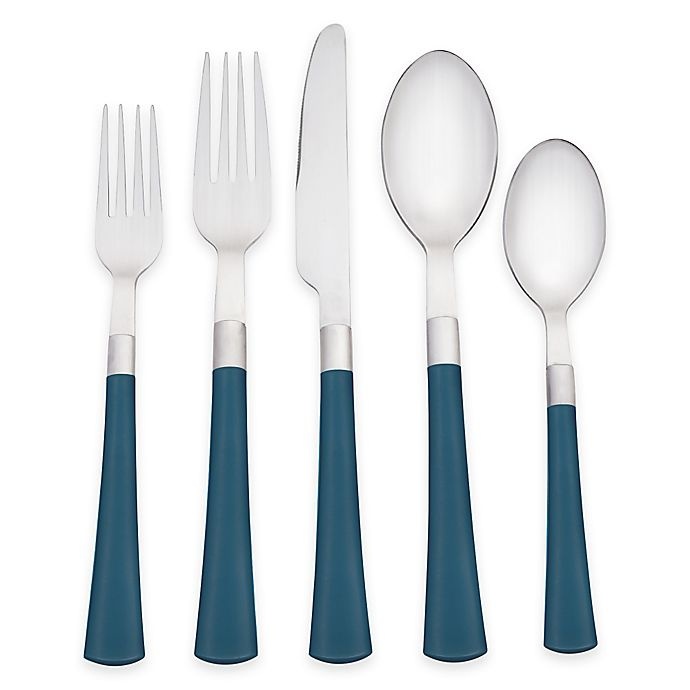 slide 1 of 1, Noritake Colorwave Flatware Place Setting - Blue, 5 ct