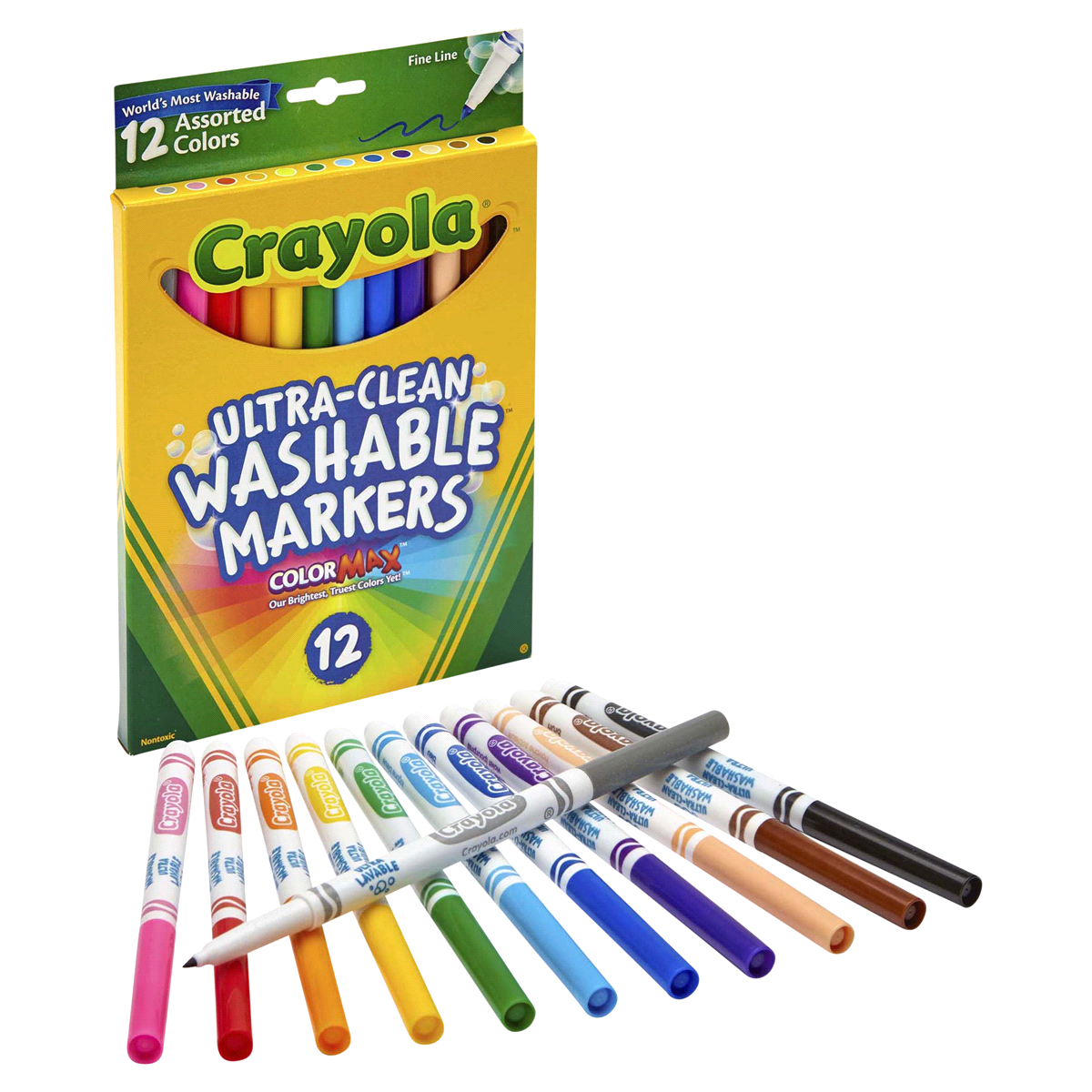 slide 5 of 9, Crayola Fine Line Ultra Clean Washable Markers, 12 ct