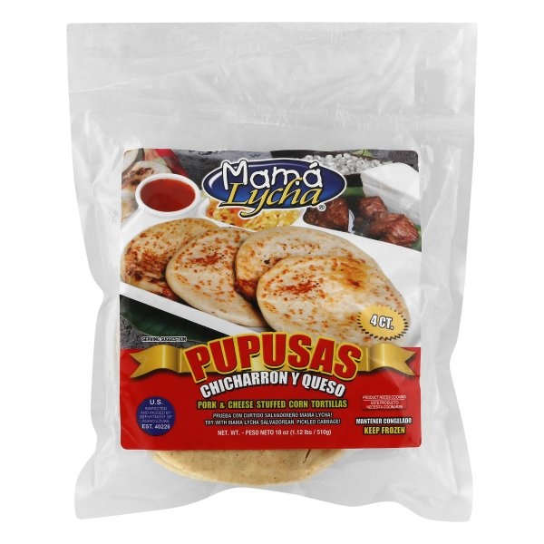 slide 1 of 8, Mama Lycha Stuffed Corn Pork & Cheese Tortillas 18 oz, 18 oz