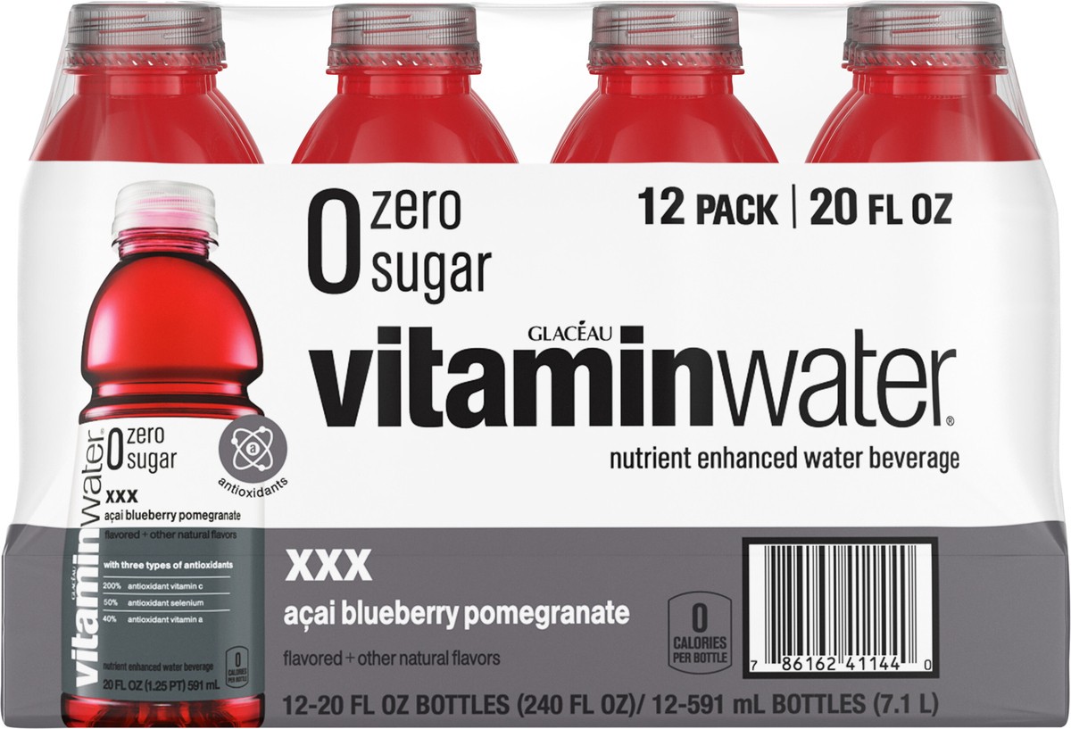 slide 3 of 7, vitaminwater Zero Sugar xxx Bottles- 12 ct, 12 ct