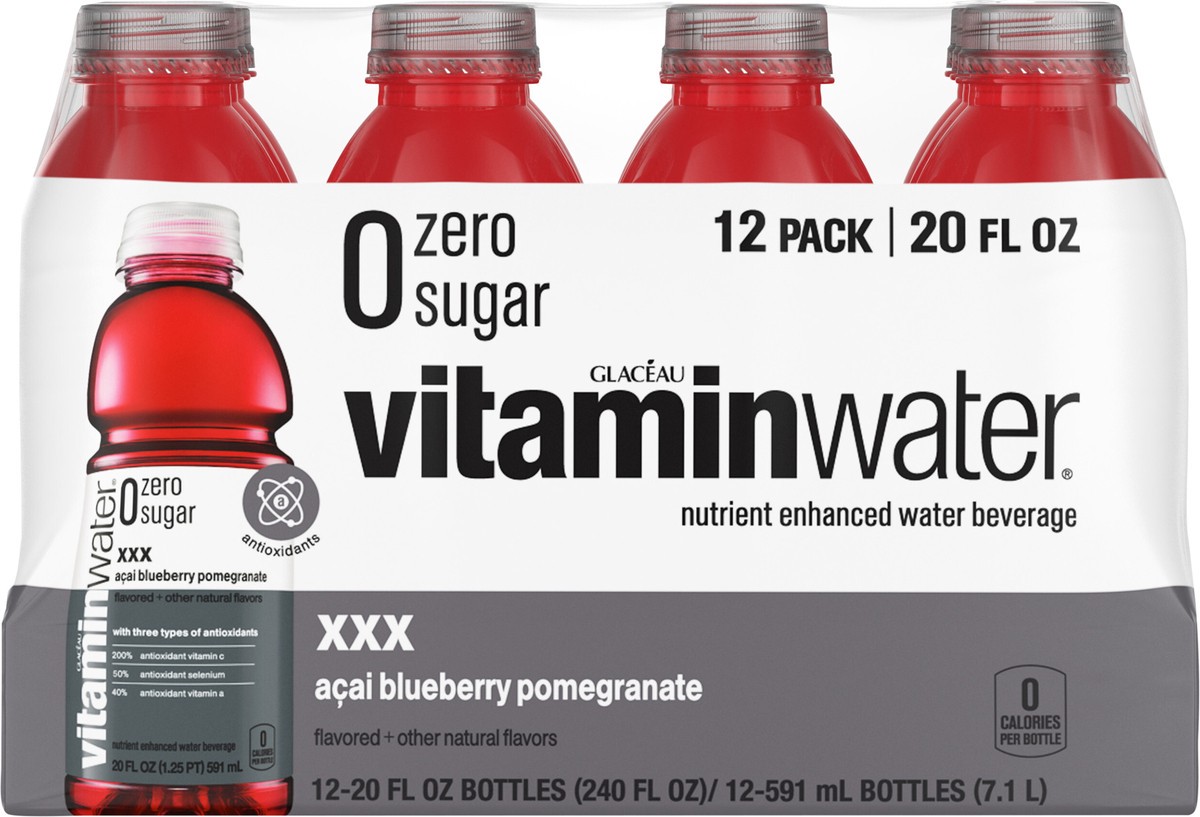 slide 5 of 7, vitaminwater Zero Sugar xxx Bottles- 12 ct, 12 ct