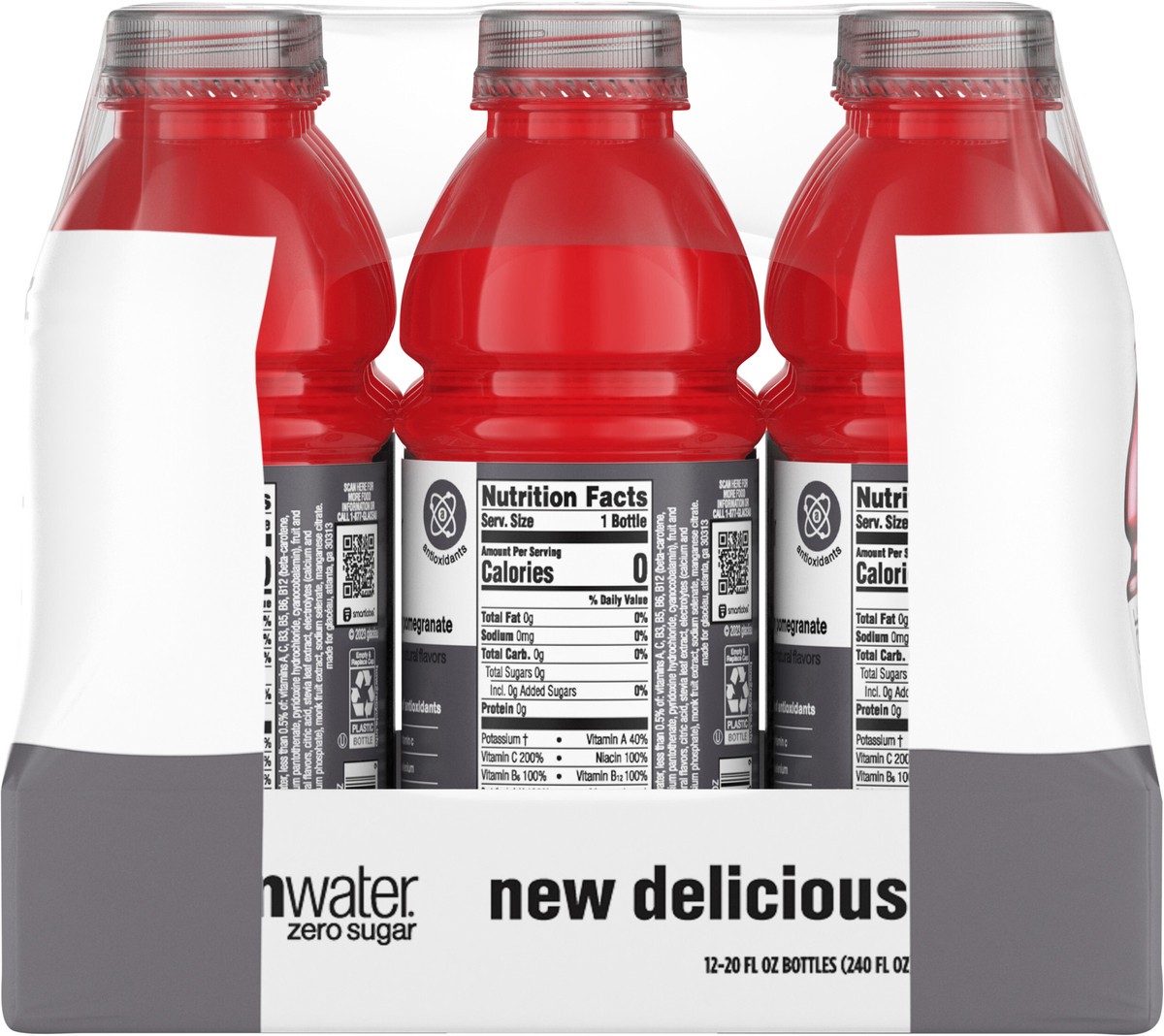 slide 2 of 7, vitaminwater Zero Sugar xxx Bottles- 12 ct, 12 ct