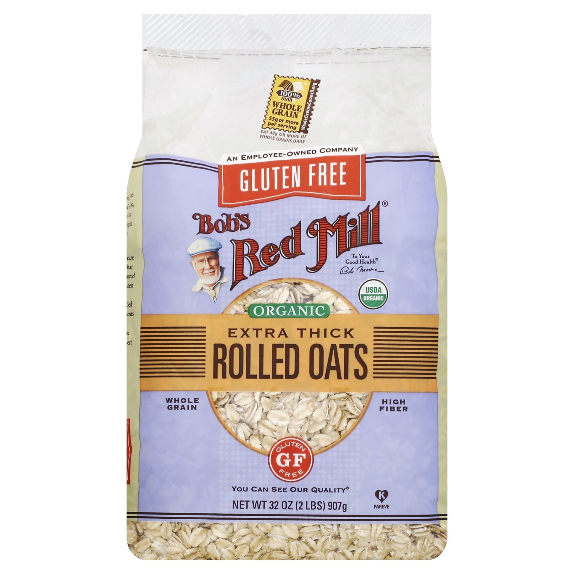 slide 1 of 1, Bob's Red Mill Gluten Free Extra Thick Rolled Oats, 32 oz