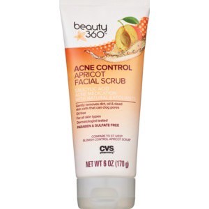 slide 1 of 1, Beauty 360 Apricot Scrub Blemish And Blackhead Control, 6 oz