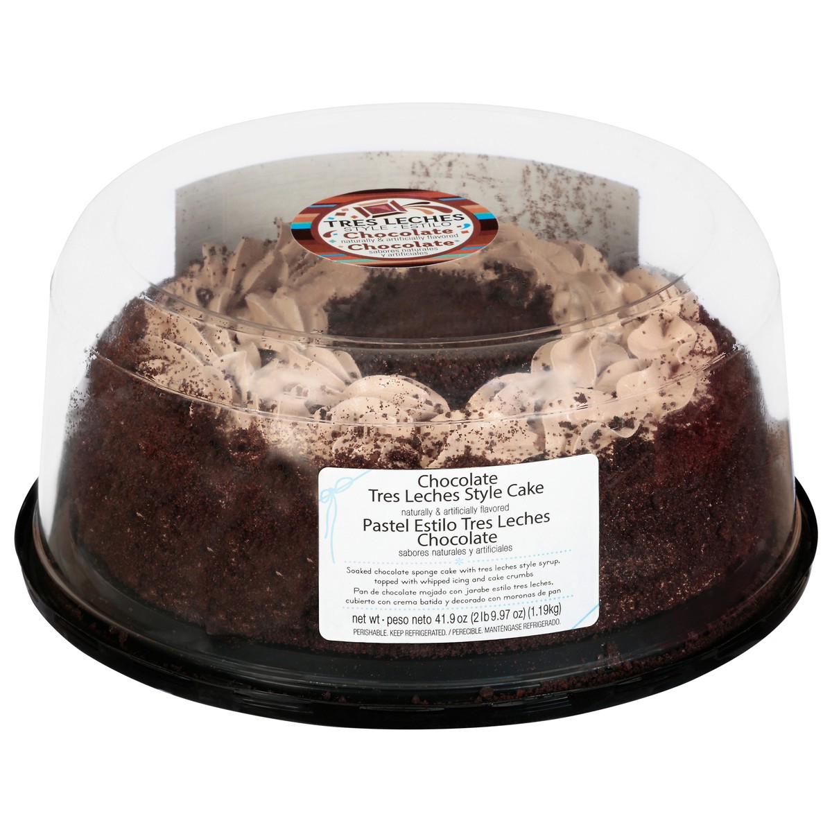 slide 9 of 14, Our Specialty Treat Shop Tres Leches Style Chocolate Cake 41.9 oz, 44 oz