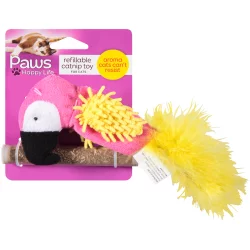 Paws Happy Life Refillable Parrot With Catnip Cat Toy
