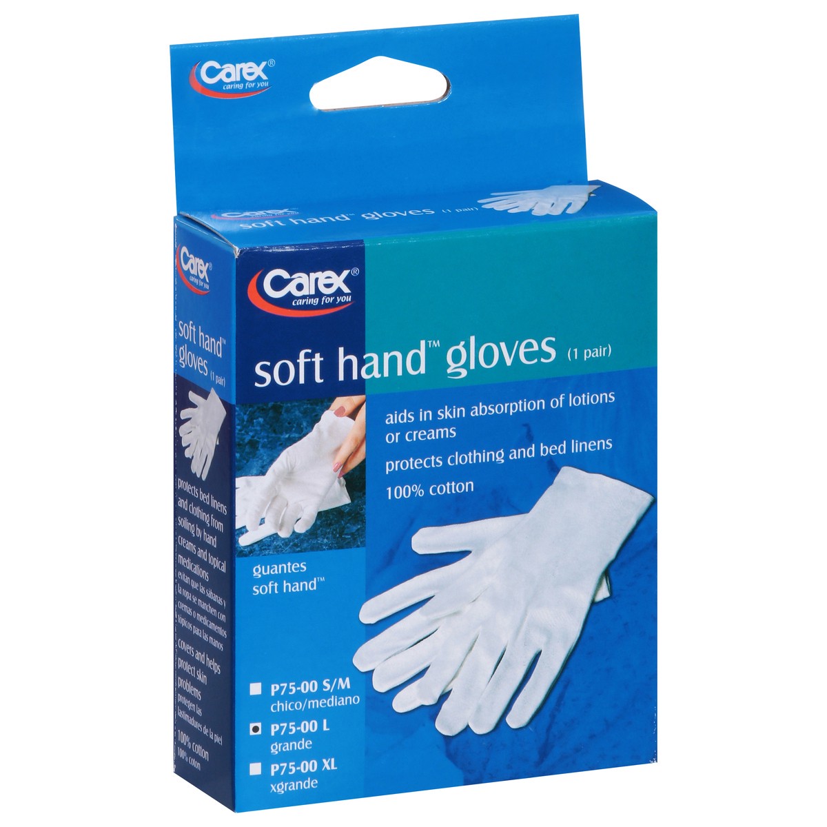 slide 2 of 9, Carex Hand Soft Gloves Large, 2 ct