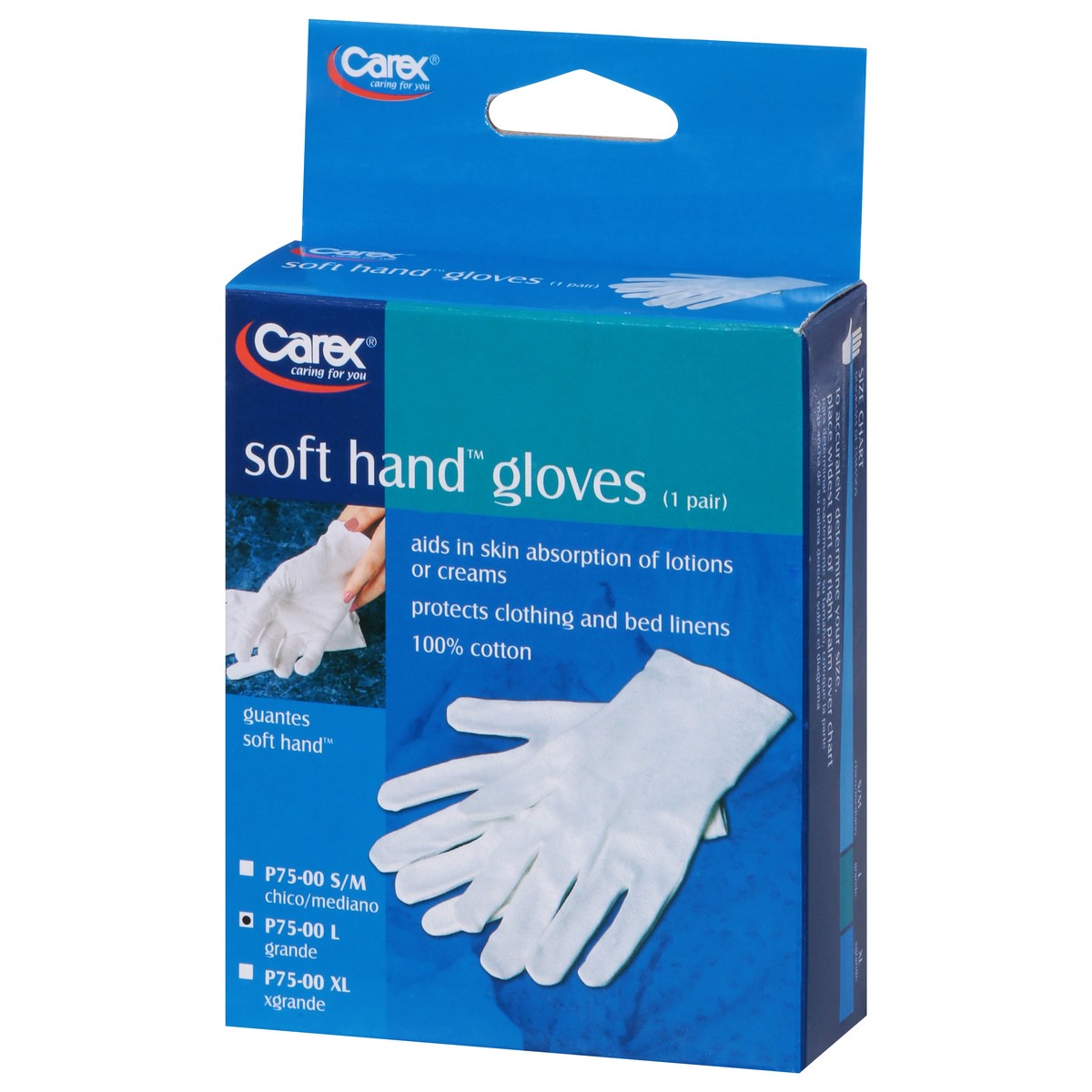 slide 3 of 9, Carex Hand Soft Gloves Large, 2 ct