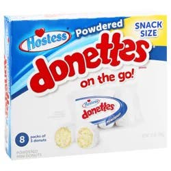Hostess Snack Pack Powdered Donettes Donuts