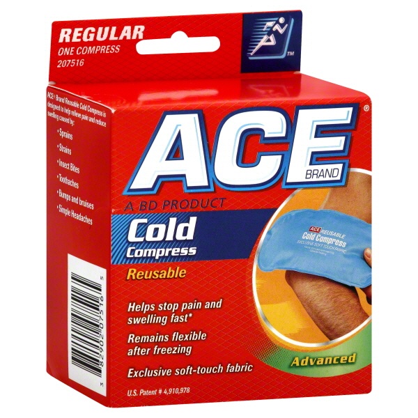slide 1 of 1, Ace Small Reusable Cold Compress, 1 ct