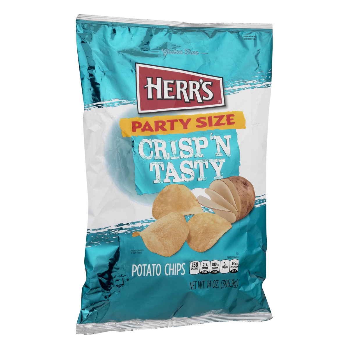 slide 4 of 10, Herr's Potato Chips, 14 oz