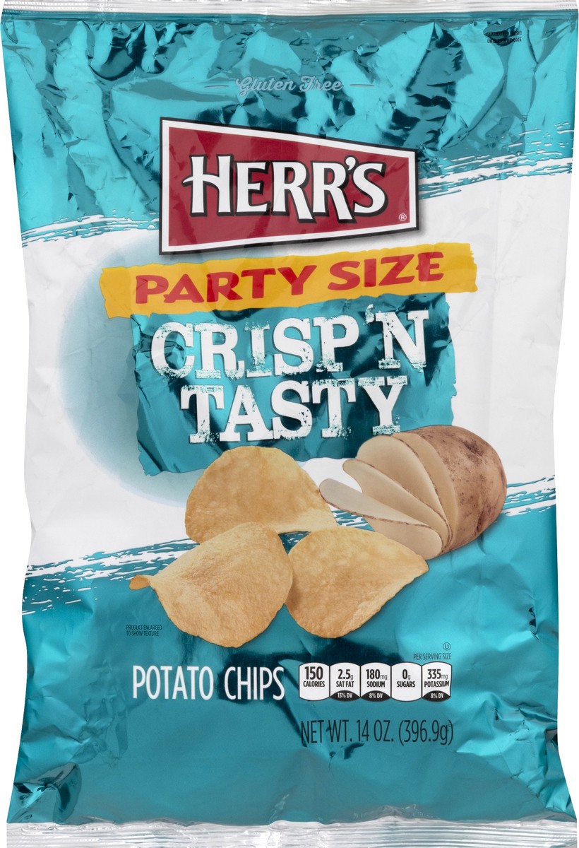 slide 7 of 10, Herr's Potato Chips, 14 oz