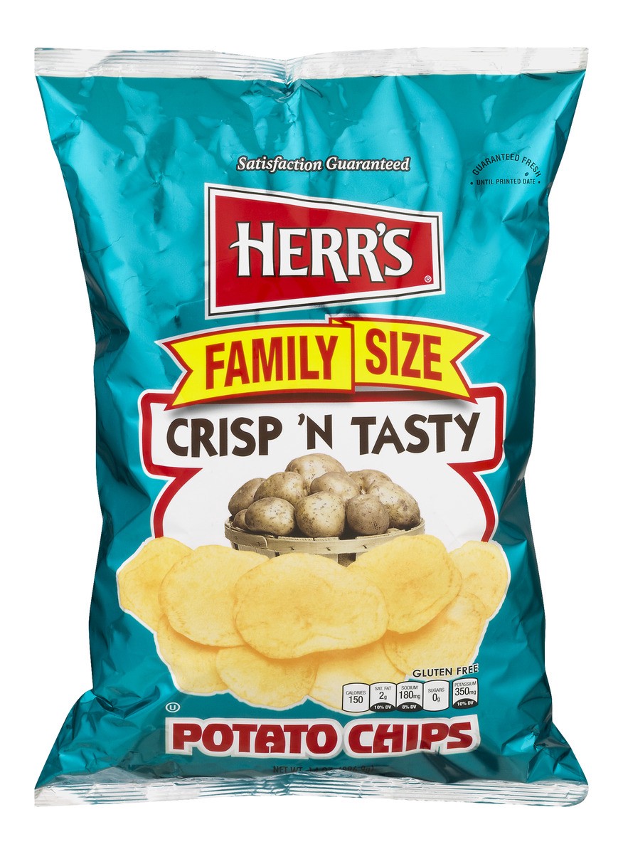 slide 1 of 10, Herr's Potato Chips, 14 oz