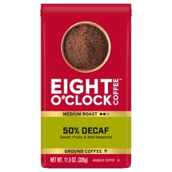 Eight O'Clock Coffee 50% Decaf Medium Roast Ground Coffee 11.5 oz