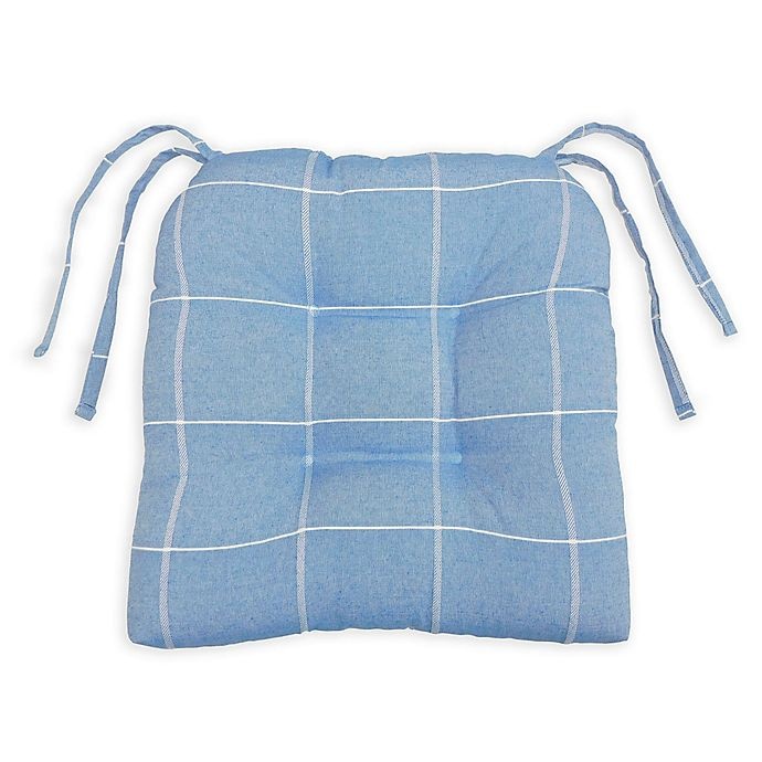 slide 2 of 6, Arlee Home Fashions Essentials Highland Chair Pad - Blue, 1 ct