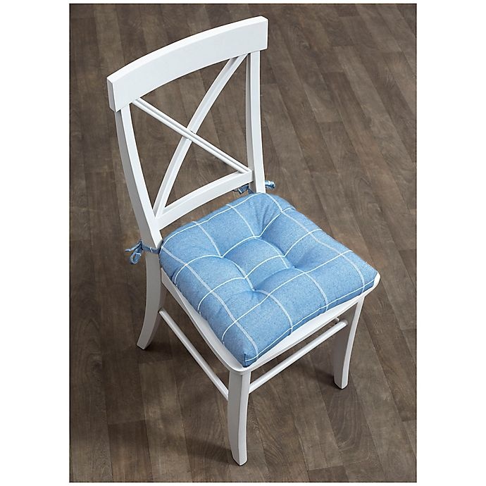 slide 3 of 6, Arlee Home Fashions Essentials Highland Chair Pad - Blue, 1 ct