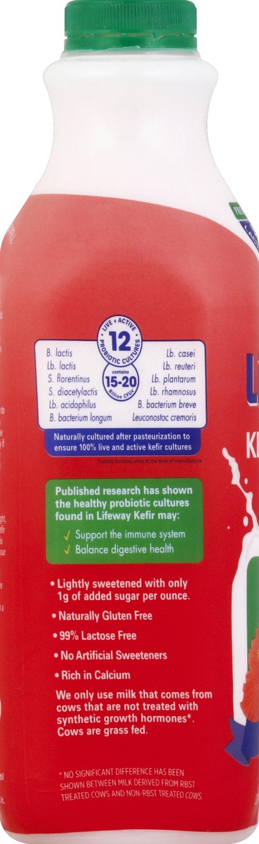 slide 3 of 4, Lifeway Limited Edition Hibiscus Rhubarb Pie Kefir Cultured Lowfat Milk Smoothie, 32 fl oz