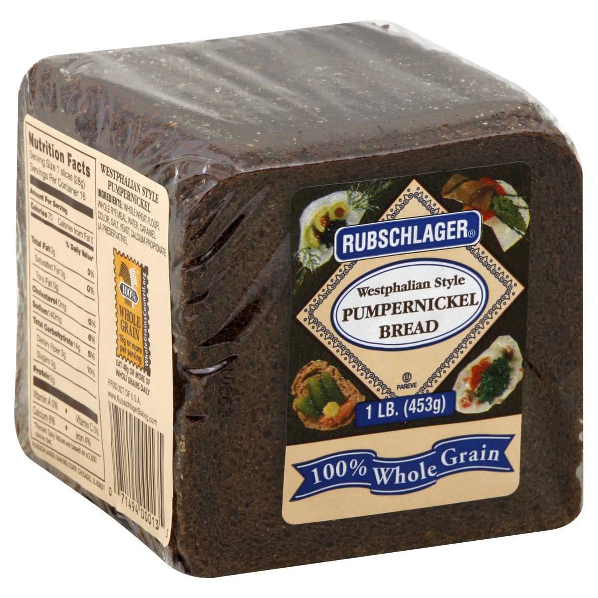 slide 6 of 6, Rubschlager Ryeola Whole Grain Westphalian Style Pumpernickel Bread, 16 oz