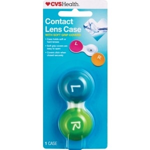 slide 1 of 1, CVS Health Deluxe Contact Lens Case, 1 ct