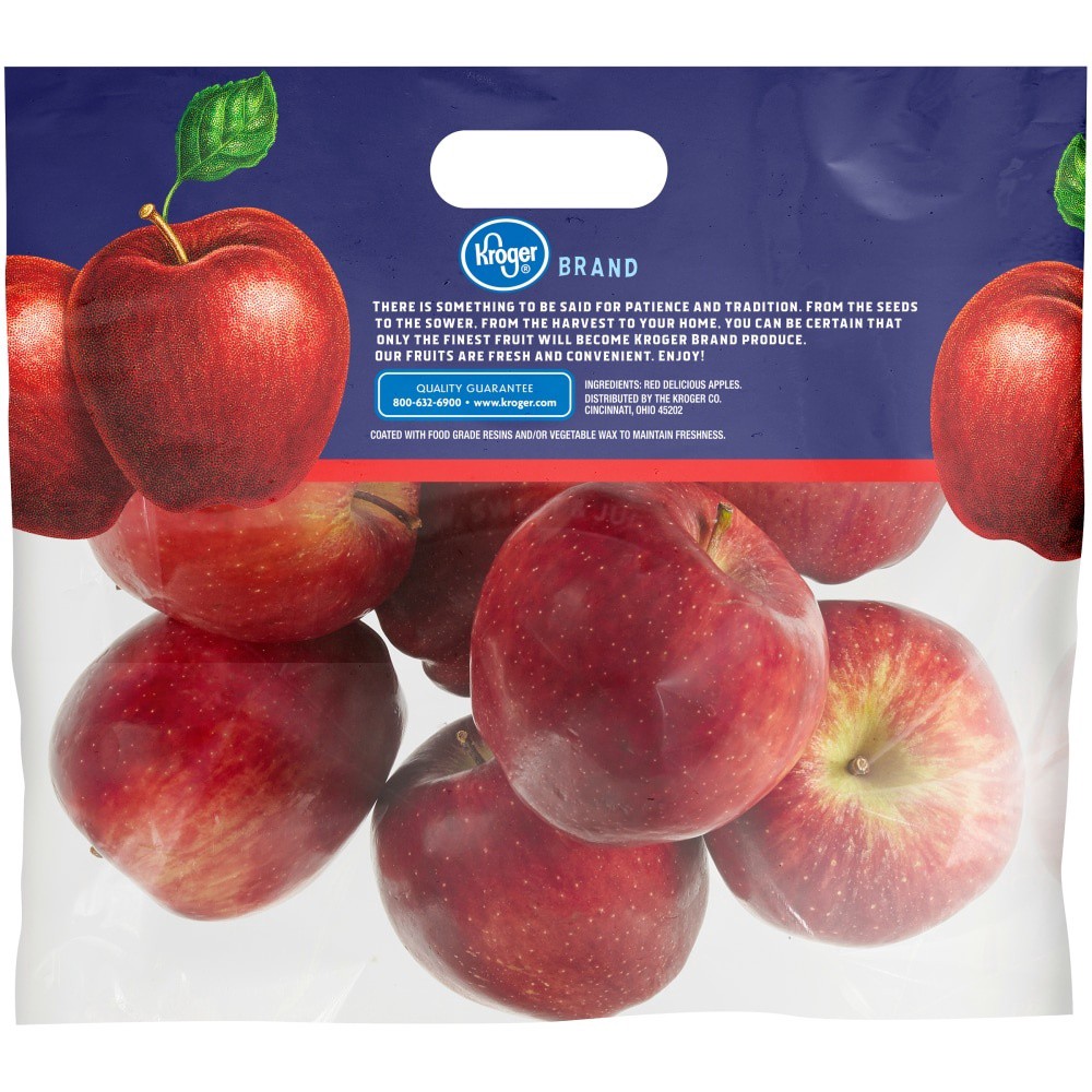 slide 2 of 2, Kroger Red Delicious Apples Bag, 1 ct