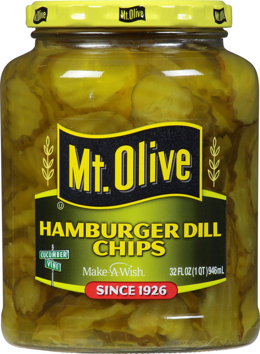 slide 6 of 7, Mt. Olive Hamburger Dill Chips Pickles 32 fl oz, 32 fl oz