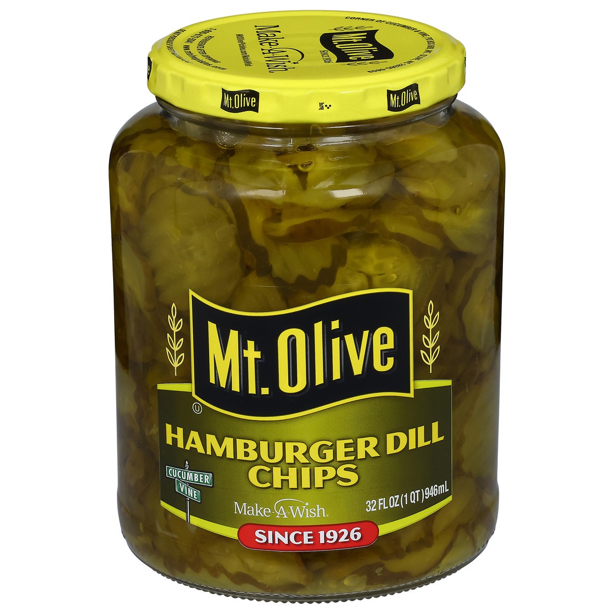 slide 1 of 7, Mt. Olive Hamburger Dill Chips Pickles 32 fl oz, 32 fl oz