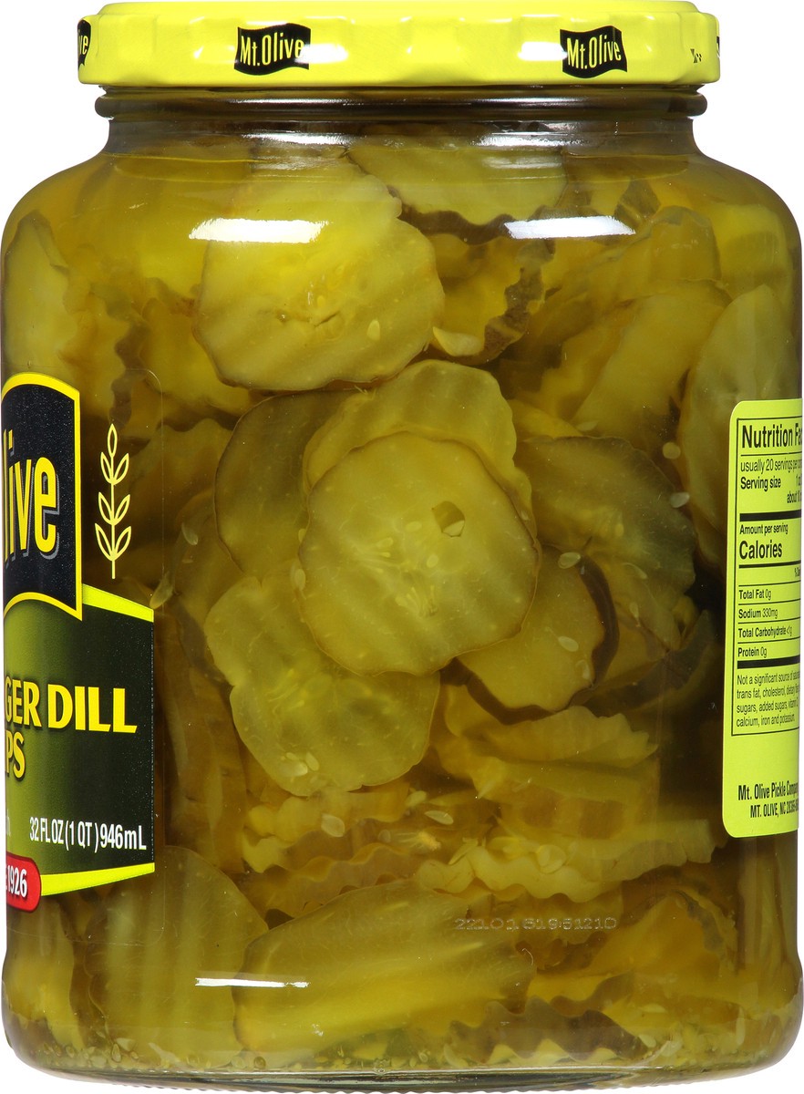 slide 2 of 7, Mt. Olive Hamburger Dill Chips Pickles 32 fl oz, 32 fl oz