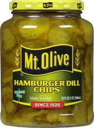 Mt. Olive Hamburger Dill Pickle Chips - 32 fl oz jar